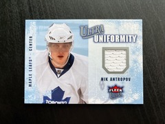2008-09 Fleer Ultra Uniformity Jersey #UA-NA Nik Antropov Toronto Maple Leafs